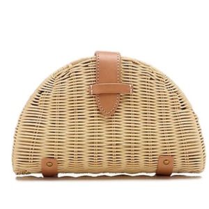 J.Crew Fan Rattan Clutch